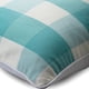 thumbnail image 2 of Funda de almohada decorativa azul aguamarina, hecha a mano, 40 x 40 cm (16 x 16 pulgadas), de algodón, a cuadros, fundas de sofá decorativas contemporáneas - Aqua Plaid, 2 of 4