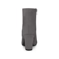 thumbnail image 4 of Unique Bargains Women's Side Zip Chunky Heel Ankle Boots Grey US 9, 4 of 8