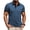 Blue, variant on Zekutng Mens T-Shirts Color-Blocked Cuff Short-Sleeve Button-Down Shirt,Sizes S-3XL