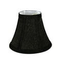 thumbnail image 5 of Aspen Creative 30070-6 Small Bell Shape Chandelier Clip-On Lamp Shade Set (6 Pack), Transitional Design in Two-Tone Black, 6" bottom width (3" x 6" x 5" ), 5 of 6