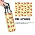 thumbnail image 4 of Yayeee 20oz Insulated Water Bottle Double Wall Stainless Steel with Flip Straw Lid, Beige Watermelon Pattern, 4 of 7