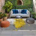 thumbnail image 2 of Yellow Cement Gray Outdoor Rug for Patio/Deck/Porch, Non-Slip Large Area Rug 3 x 5 Ft, Modern Abstract Art Yellow Indoor Outdoor Rugs Washable Area Rugs, Reversible Camping Rug Carpet Runner, 2 of 8