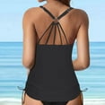 thumbnail image 3 of ZQUUVOU Women's Tankini Top Solid Color Push-Up Padded Swimsuit Blouse (Black,M), 3 of 3