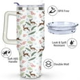 thumbnail image 3 of Pine Leaf Deer Red Fruit 40 Oz Tumbler with Handle Lid and Straw Stainless Steel Double Walled Vacuum Insulated Cup Merry Christmas Gifts Tumbler for Women Men Friends Outdoor Indoor, 3 of 6