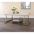 thumbnail image 3 of Bowery Hill Table Basse en Faux Marbre et Champagne, 3 of 3