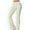 Ivory, variant on Crossover Waist Flare Leg Yoga Pants in Smooth Stretch Fabric - Medium, Ivory