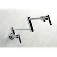 thumbnail image 4 of Kingston Brass KS4101CKL Kaiser Two-Handle 1-Hole Wall Mount Pot Filler Faucet in Polished Chrome, 4 of 8