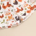 thumbnail image 6 of Toddler Baby Boy Girl Western Clothes Summer Overall Suspender Shorts Jumpsuit Cow/Chicken Print Romper Kids Farm Outfit, 6 of 7