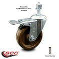 thumbnail image 2 of 4 Inch High Temp Phenolic Wheel Swivel ½ Inch Stem Caster with Total Lock Brake, 2 of 2