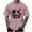 Pink, variant on WREESH Halloween T-Shirts Summer Fashion Casual Men's Round Neck Printed T-Shirt Top Black