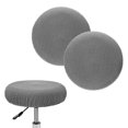 thumbnail image 1 of Uxcell 2-Pack Fundas Redondas para Taburetes de Bar, para Fundas de Asiento de Malla de Poliéster de 12-14 Pulgadas con Bandas Elásticas [Gris], 1 of 7
