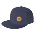 thumbnail image 1 of DouZhe Flat Brim Cap Snapback Hat, Bitcoin Crypto Currency Prints Adjustable Blue Adult Baseball Cap, 1 of 5