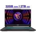 thumbnail image 1 of MSI Cyborg 15 Premium Gaming Laptop 15.6" FHD IPS 144Hz Display 12th Generation Intel 10-core i7-12650H Processor 32GB DDR5 2TB SSD GeForce RTX 4060 8GB Graphics Backlit Keyboard USB-C Win11 Black, 1 of 8