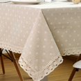 thumbnail image 5 of PENGXIANG Nappe Motif Floral en Lin Coton avec Dentelle pour Table à Manger, 5 of 5