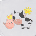 thumbnail image 3 of Inktastic Fun Farm Animals Cow, Pig, Chick Baby Burp Cloth, 3 of 3