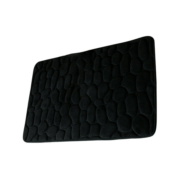 Injueey Alfombrilla de baño de secado rápido, gruesa, lavable, absorbente, para baño, gran alfombrilla de baño para entrada de baño, Juegos de accesorios de baño Negro 40x60cm