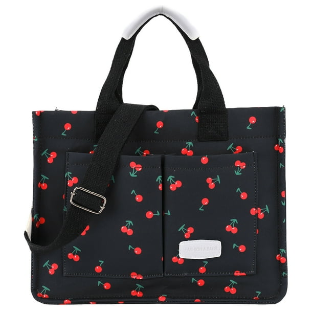 Lindo Bolso Hombro Cereza para Mujer Con Correa Ajustable Y Múltiples Bolsillos