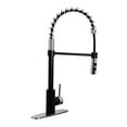 thumbnail image 6 of Westbrass KS18A-1226 21" Commercial Style Kitchen Faucet with Dual Function Open Coil Pull Down Sprayer and 1-Lever Handle, Oil Rubbed Bronze/Polished Chrome, 6 of 15