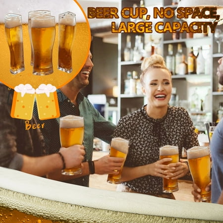 

Qurein 4 in 1 Acrylic Plastic Material Friends Party Holiday Birthday Drink Beer Mug