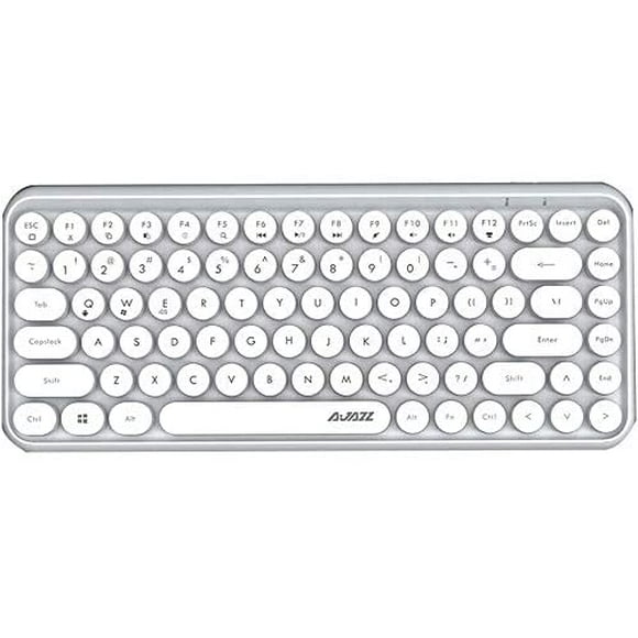 FELiCON Wireless Bluetooth Keyboard Portable Mini 84-Key Keyboard Compatible with Android, Windows, PC, Tablet-Dark,