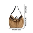 thumbnail image 3 of Bolso bandolera grande para mujer, bolso de hombro tipo tote de lona para el día a día, viajes, trabajo y compras: bolso versátil e informal., 3 of 6