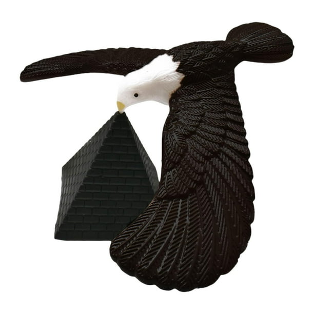 Águila en equilibrio, pájaro en equilibrio, decoración de equilibrio, ala de águila, juguete con pirámide Negro