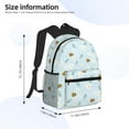 thumbnail image 4 of Picia Bee Flower Large Capacity Backpack Classic Style Backpack Casual Backpack Water-Resistant School Work Travel Outdoor Backpack, 4 of 8