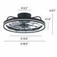 thumbnail image 3 of HOOMEDELIER 19" Flush Mount Ceiling Fan with Light - Low Profile Indoor Caged Fan with Tri-Color Dimming,7 Blades, Remote Control & Timer, 3 of 16