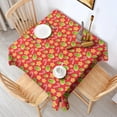 thumbnail image 2 of Christmas Square Tablecloth 42x42 Inch – Waterproof Polyester Printed Table Cover, Wrinkle Resistant & Washable for Kitchen Dining Picnic Party Decor, Single-v4-15, White, 2 of 6