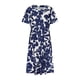 thumbnail image 5 of Puntoco Vestido Mujer Cuello Redondo Estampado Manga Corta Vestido Cuello Redondo Azul Xxl,Regalos Para Mujer Joven, 5 of 6