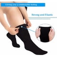 thumbnail image 3 of Calcetines de compresión talla grande 5XL - Negro, pantorrilla ancha, calcetines de compresión para hombres y mujeres para soporte médico de venas varicosas para viajes en avión negro JM, 3 of 5