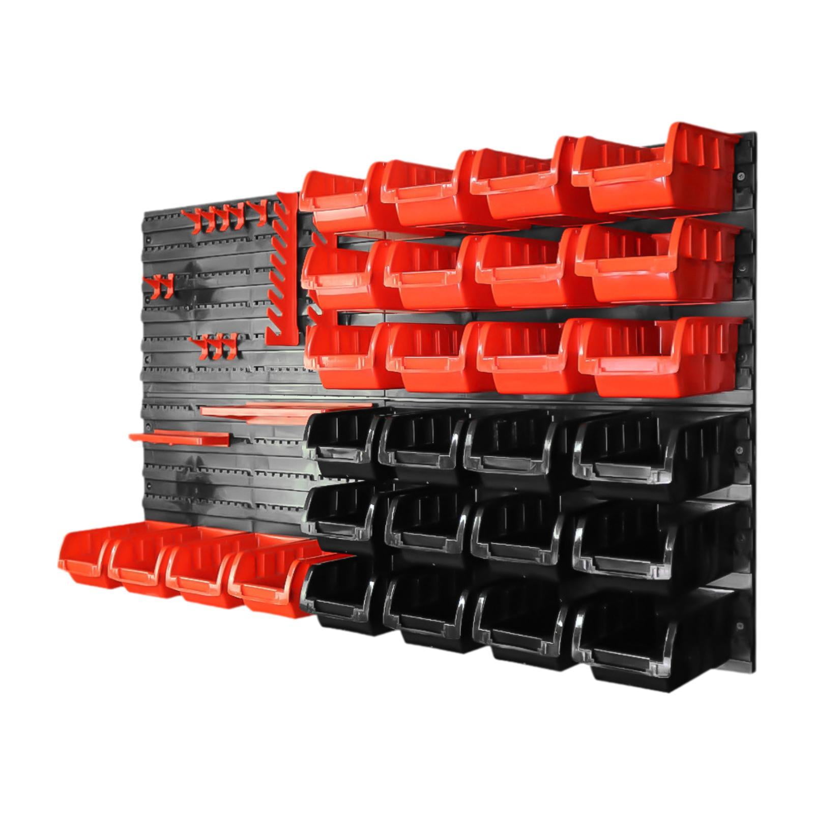 EHJRE Wall Mounted Storage Bins DIY Tool Organizer Rack for Tools Nuts Bolts Beads