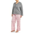 thumbnail image 3 of Mayfair Women's and Women's Plus Minky Fleece 2-Piece Pajama Set, 3 of 4
