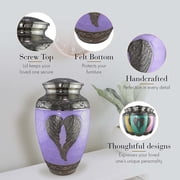 Purple Loving Angel Urns for Cremation Ashes Large Urn XL or Small Keepsake Urns for Adult Cremation Ashes & Urns for Human Ashes for Home or Burial Cremation Urns