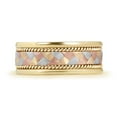 thumbnail image 2 of Angara Plain Band Ring in 14K Tricolor in Yellow Gold for Men. (Ring Size: 9), 2 of 8