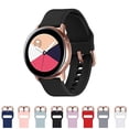 thumbnail image 2 of TECKMICO Galaxy Watch Active Bands,20mm Quick Release Bands Compatible for Samsung Galaxy Watch Active (40mm)/Galaxy Watch(42mm)/Gear Sport with Rose Gold Watch Buckle (Black, Large), 2 of 4