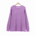 thumbnail image 3 of Womens Sweaters Fall Oversized Chunky Knitted Pullover Sweater Casual Long Sleeve Crewneck Cute Sweaters M, 3 of 8