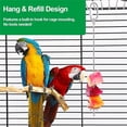 thumbnail image 3 of Bird toys for Parakeets, Parrot toys for Large Birds, Metal Bird Feeder, 4 in, Fresh Treat Holding, Hanging Cage Mount, Silver, 1 Pc, 3 of 5