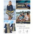 thumbnail image 5 of Nautical Anchor Beach Towels Oversized Super Absorbent, Navy Blue Yellow Striped Farmhouse Ombre Lightweight Bath Towel Quick Dry Sets For Bathroom/Pool/Rv Camping/Beach Play/Gym Room/Picnic 31"x62", 5 of 8