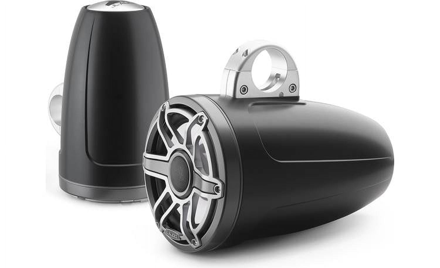 Jl Audio M6 8.8in Enclosed Tower Speakers Titanium Sport Grill With Rgb Led