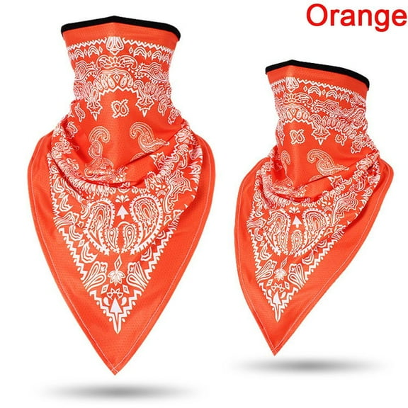 Cycling Bike Ski Outdoor Sports Windproof Dust Scarf Wrap Bandana Balaclava Neck Cover ORANGE(PRINTING) 1 PIECE