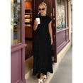 thumbnail image 5 of Jaimenalin Women'S Polka Dots Maxi Tank Dress Vintage Mock Neck Sleeveless Elegant Long Dresses, 5 of 8