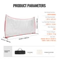 thumbnail image 3 of VEVOR Barricade Backstop Net, 20x10 ft Ball Sports Barrier Netting, Portable Practice Equipment with Carry Bag, Protection Screen for Baseball Softball Lacrosse Soccer Hockey Training, for Backyard, 3 of 9