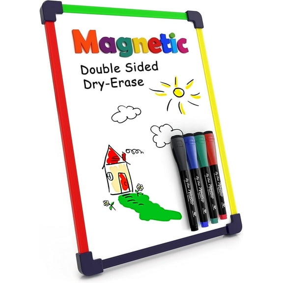 Scribbledo Magnetic Whiteboard with 4 Markers, 1 Count