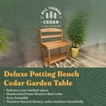 thumbnail image 2 of All Things Cedar Deluxe Potting Bench, Outdoor Garden Workstation Table, 2 of 9