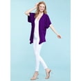 thumbnail image 5 of Made by Johnny Women's Kimono Style Short Sleeve Dolman Cardigan XXXXL DARK_PURPLE, 5 of 6