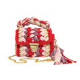 thumbnail image 1 of Granjero Gordo Bolso de mano tejido y bolsas de cosméticos, bolso de mano tejido elegante de playa de verano, bolso de hombro de 7,87 x 9,84 pulgadas (A), 1 of 5