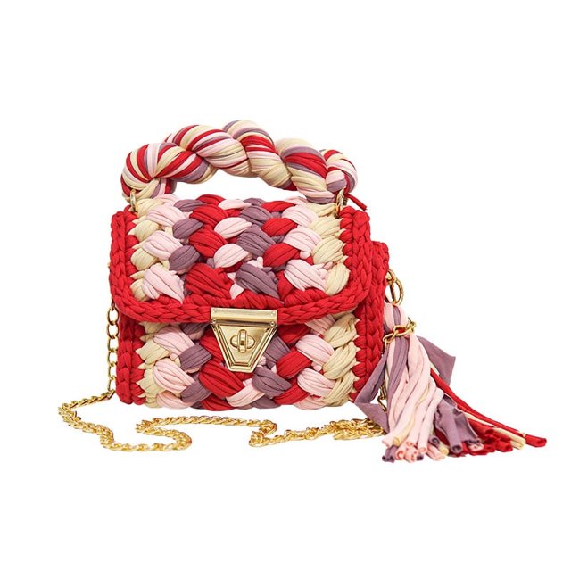 Granjero Gordo Bolso de mano tejido y bolsas de cosméticos, bolso de mano tejido elegante de playa de verano, bolso de hombro de 7,87 x 9,84 pulgadas (A)