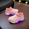 thumbnail image 5 of Otqutp Crochet Sole Non Slip Light up Sneakers for Toddler Boys Kids Soft Rubber Baby First Walking Running Sport Shoes, 5 of 6