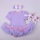 thumbnail image 1 of NPK collection Traje de ropa para muñecas Reborn para bebés recién nacidos de 20 a 23 pulgadas Ropa a juego Vestido de tutú morado Zapatos con diadema Conjunto de tres piezas Pavlysh 745360896923, 1 of 1
